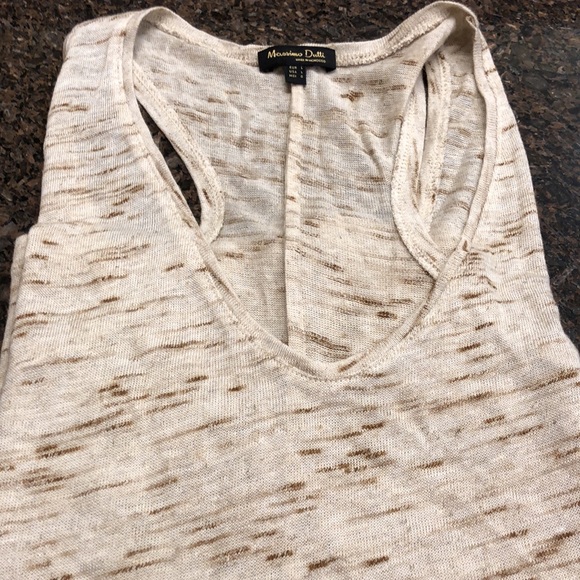 Massimo Dutti Cotton linen blend racerback tank - Picture 3 of 6